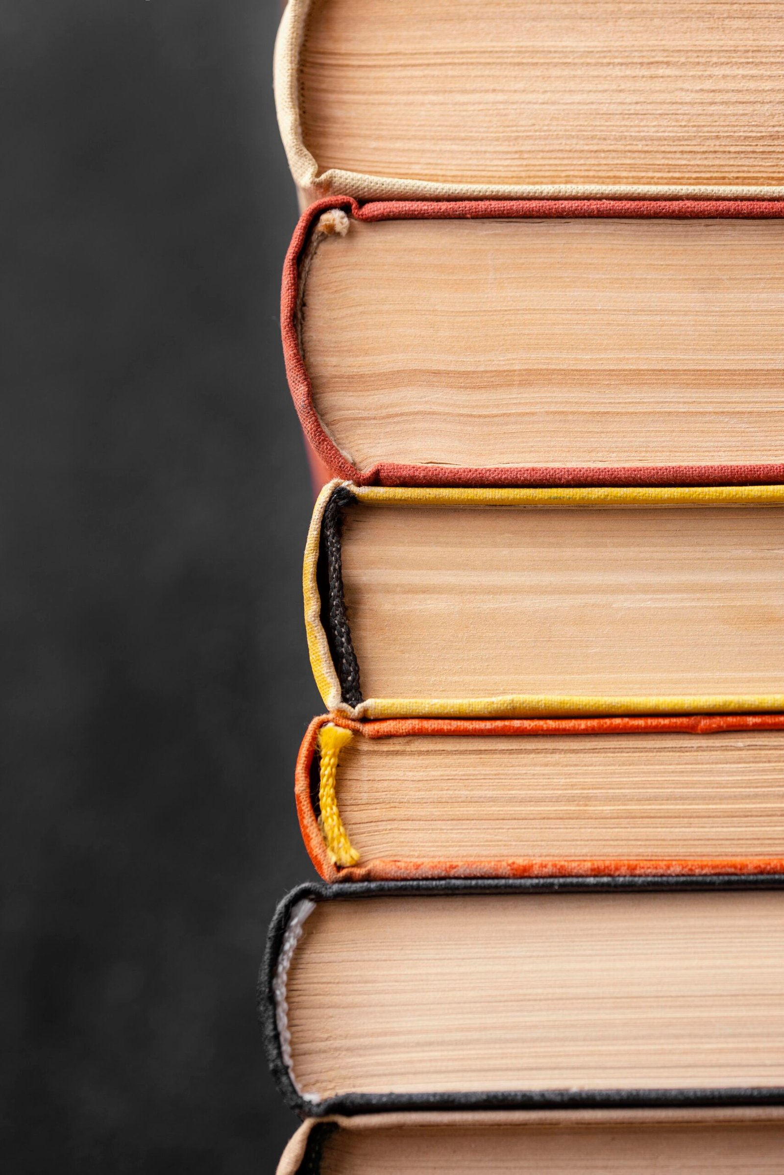 front-view-stack-lots-books